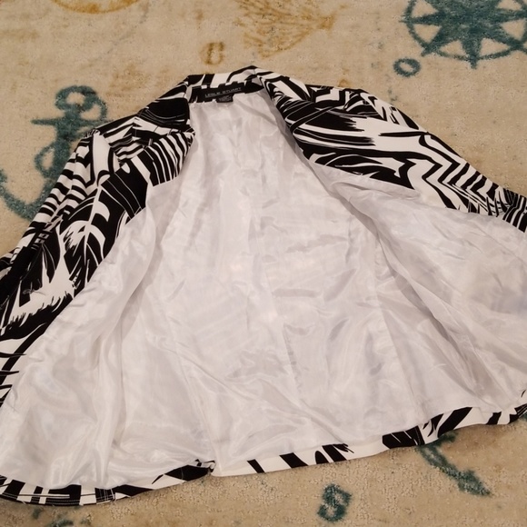 Leslie Stuart Tropical Palm Leaf Blazer Jacket - Picture 7 of 8